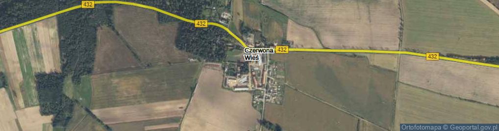 Zdjęcie satelitarne Czerwona Wieś ul.